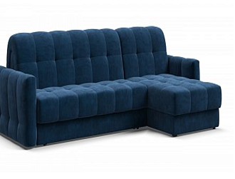 Угловой диван BOSS Sleep 160 велюр Monolit синий