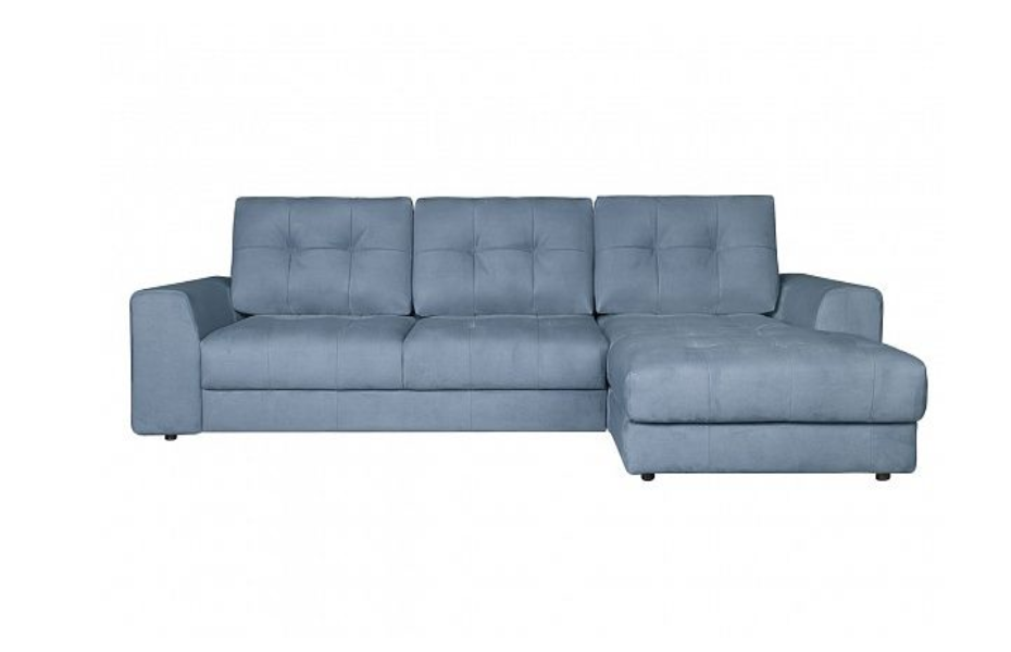 Угловой диван Модульный Брайтон с канапе, Синий, Ткань Smile Dasty Blue