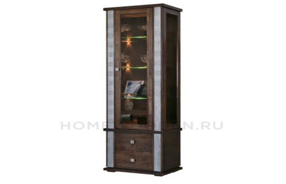 Шкаф с витриной Тунис П343.19Ш Мебель Белоруссии