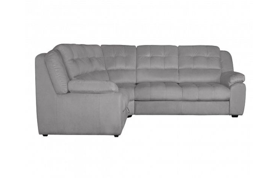Угловой диван Орлеан с тумбой, Серый, Ткань Velutto 12