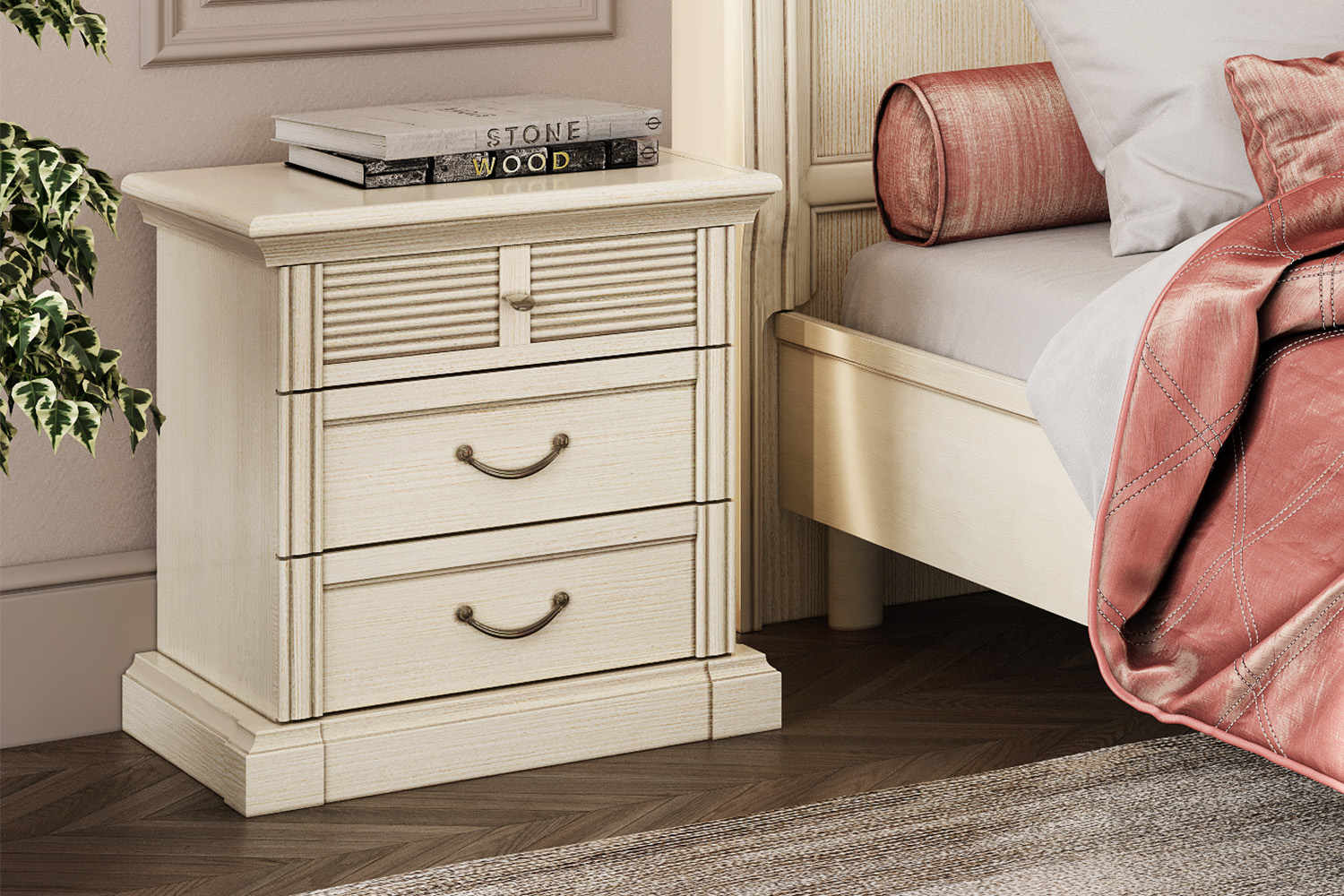 Тумба прикроватная Изотта ИТ-1 бежевая Ангстрем
