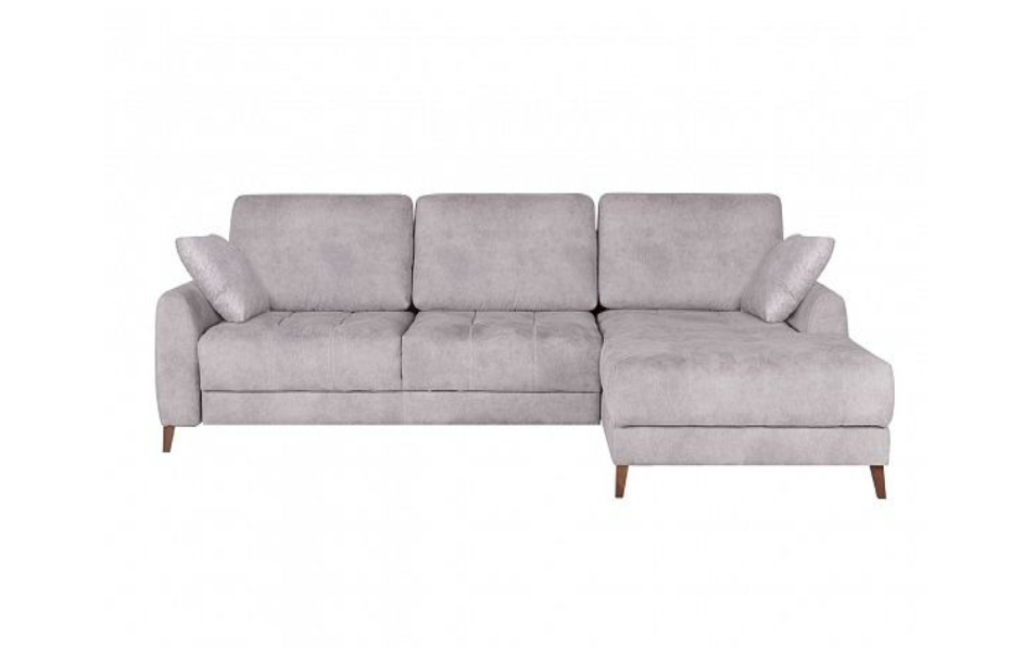 Угловой диван Монако с канапе 85/19, Серый, Ткань Tornado Silver