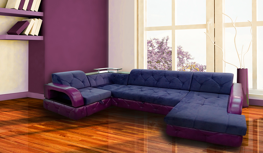 Угол Матрица 7 П-образный с оттоманкой Мебельная фабрика Матрица ММ