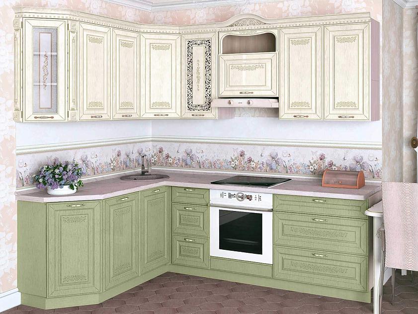 Кухонный гарнитур угловой Оливия 35 (ширина 170х240 см)
