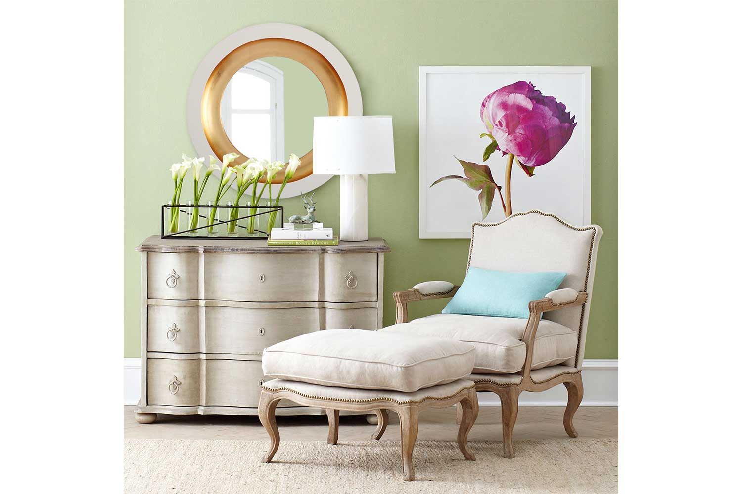 Зеркало Capri White в раме