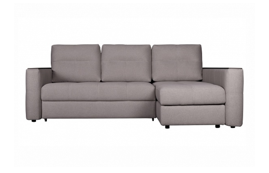 Угловой диван Дрим с канапе 241 с накладкой , Серый, Ткань Drive 07