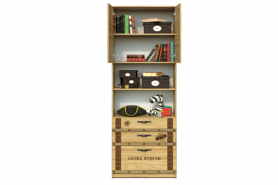 Шкаф книжный Корсар 1 Skand мебель - СКАНД