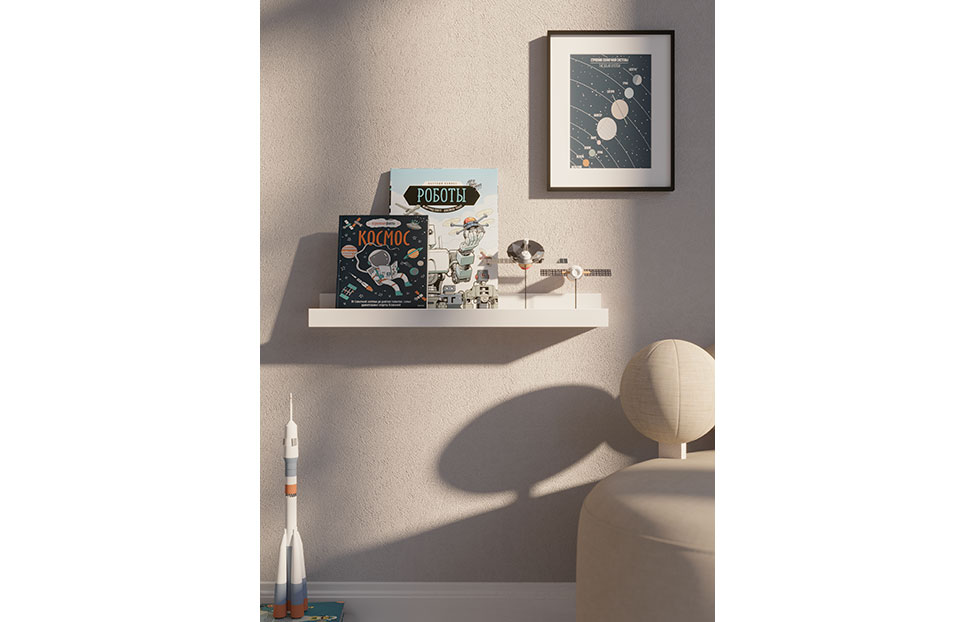 Полка настенная Онега, белая