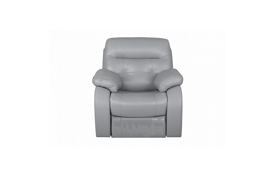 Кресло "Рей" механический реклайнер, Кожа Supreme Silver Home Collection