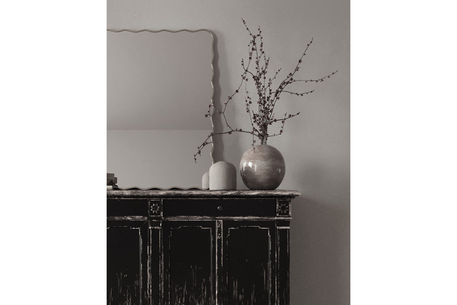 Fancy Silver Зеркало в тонкой раме Smal Ангстрем
