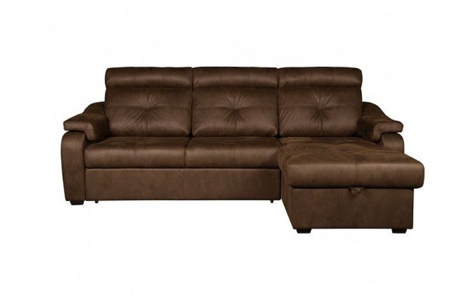Угловой диван Модульный Кёльн с канапе , Коричневый, Ткань Morello Chocolate
