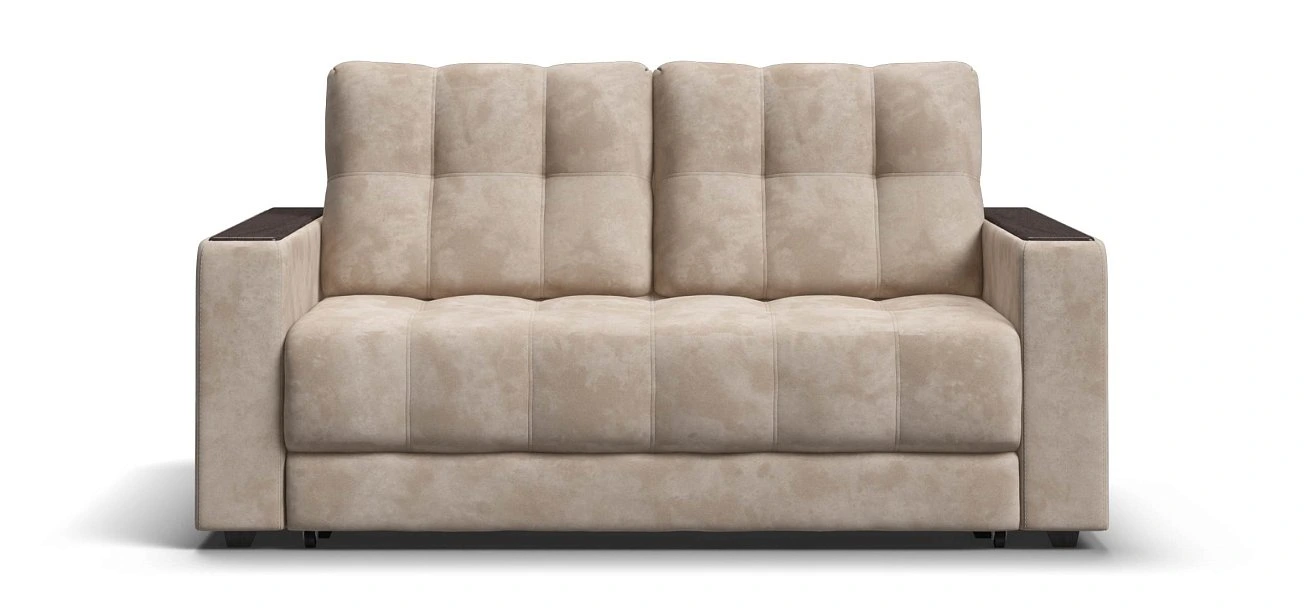 Диван Босс 2х местный Велюр Алькантара пепел