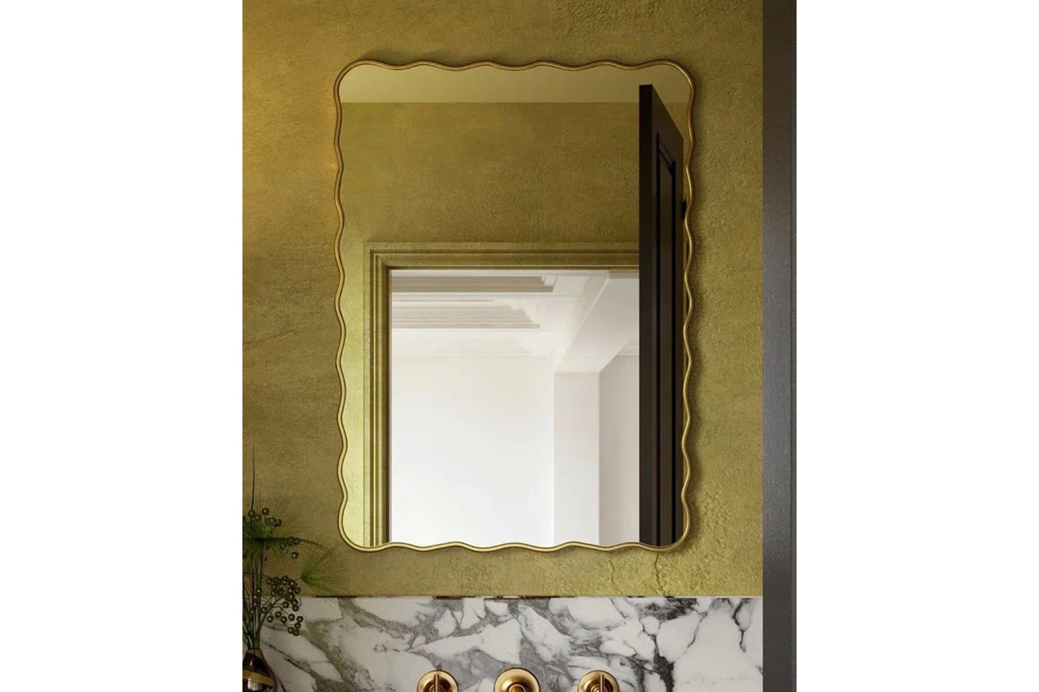 Fancy Gold Зеркало в тонкой раме Smal Ангстрем