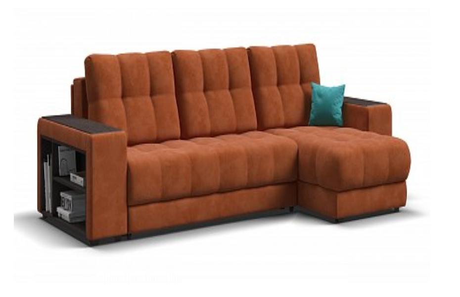 Угловой диван BOSS 3.0 XL велюр Alkantara оранж