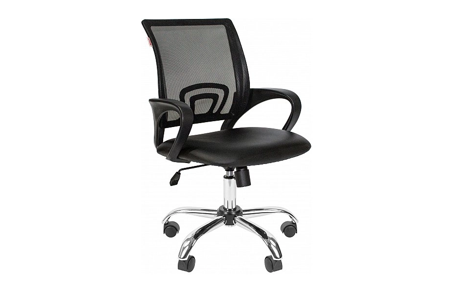 Кресло ВT_Ичэйр-304 TPУ кожзам черн/сетка черн, хром