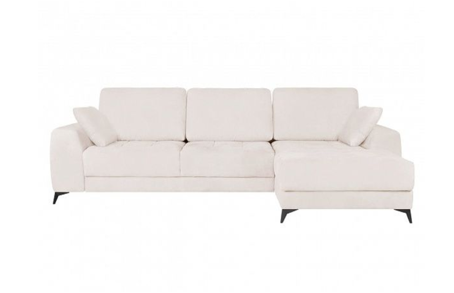 Угловой диван Монако с канапе 85/29, Белый, Ткань Zenit 02
