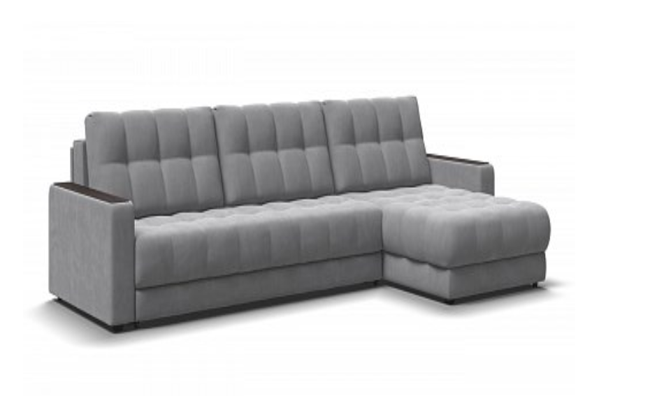 Угловой диван BOSS 3.0 MAX велюр Monolit сталь