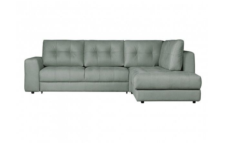 Угловой диван Модульный Брайтон с оттоманкой, Зеленый, Ткань Fulton Mint