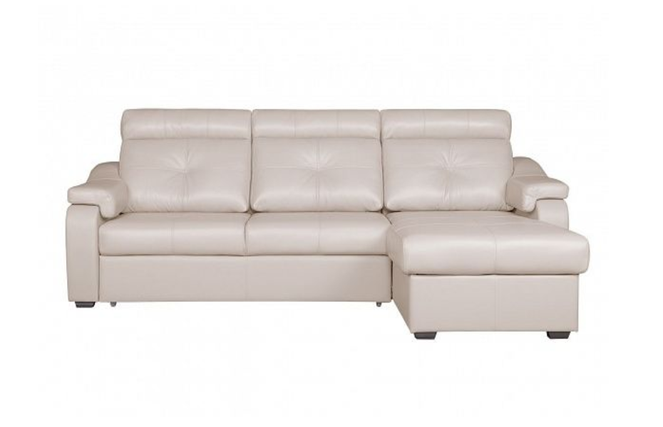 Угловой диван Модульный Кёльн с канапе , Бежевый, Кожа Supreme Natura