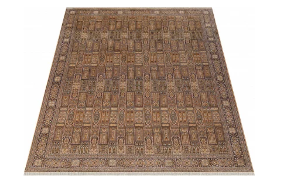 Индийский ковер из шёлка «KASHMIR SILK 24Х24» UNEVEN TILES Мир ковров