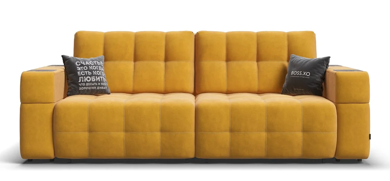  Диван Босс ХО Велюр Монолит желтый / Камень Divan BOSS - ДИВАН БОСС