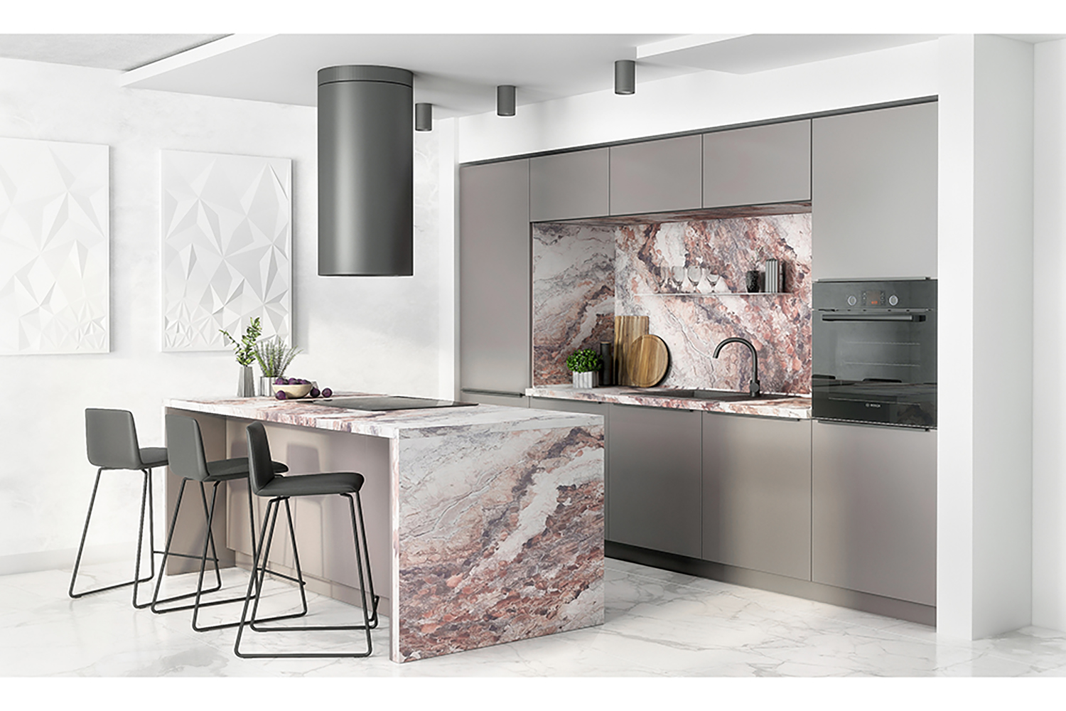 Кухня с островом Фристайл