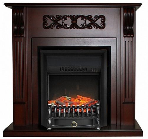 Очаг для электрокамина Fobos Black LUX FX Истопник