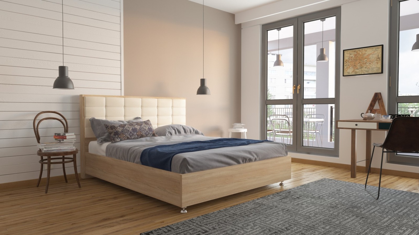 Кровать с подъемным механизмом AMBER Beige Askona - АСКОНА
