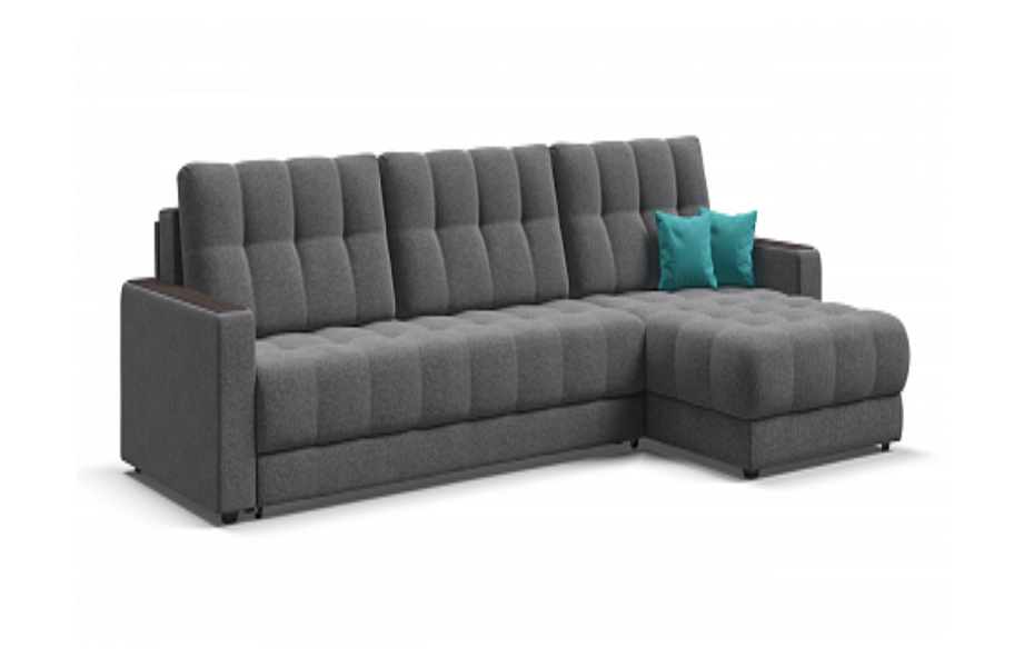 Угловой диван BOSS 3.0 MAX рогожка Malmo серый