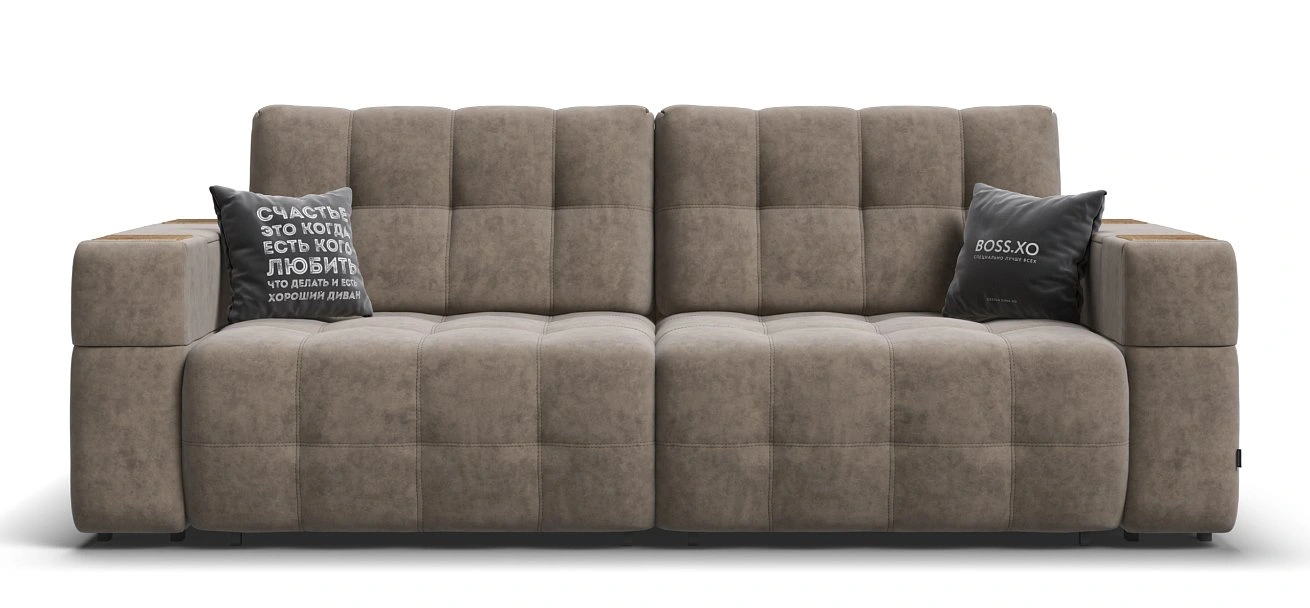 Диван Босс ХО Велюр Роял тауп / Дымчатый Крафт