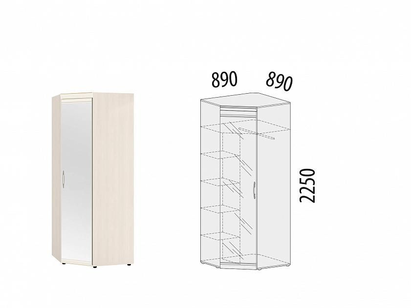 Шкаф угловой с зеркалом (лев/прав) Версаль 99.09 (Узнать стоимость)