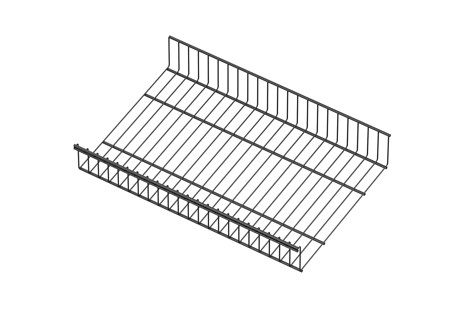 Полка-корзина проволочная, серия 400 черная