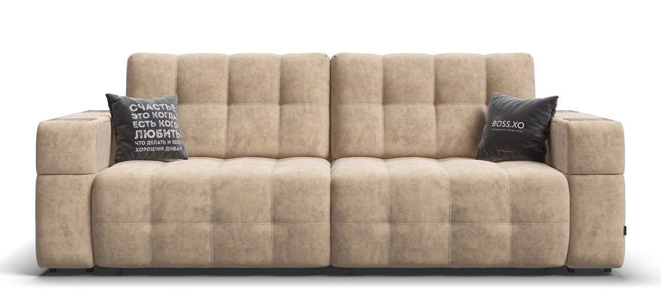  Диван Босс ХО Велюр Роял шампань / Снежная Сонома