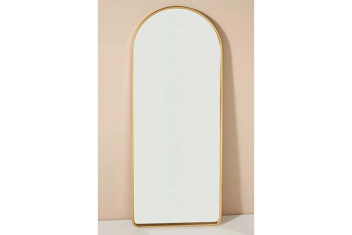 Зеркало Arch XL Gold в полный рост в тонкой раме Smal