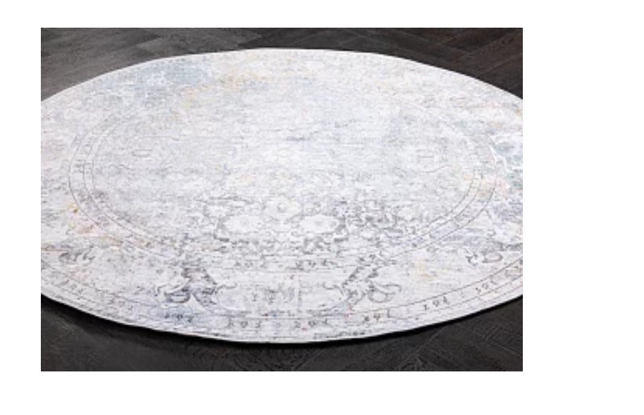 Турецкий ковер из вискозы «BEAUTY» 22038B-BONE-LGRY(Round) Мир ковров