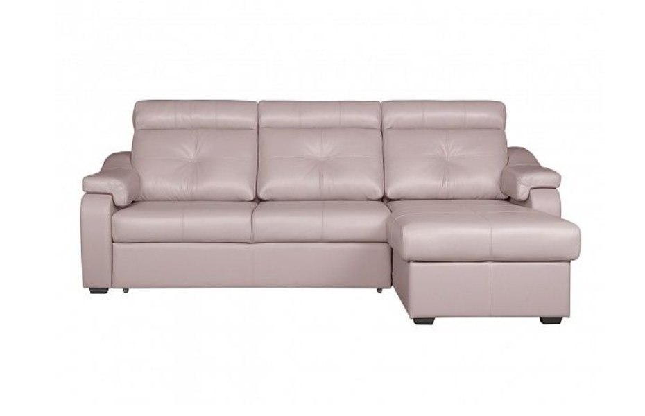 Угловой диван Модульный Кёльн с канапе , Бежевый, Кожа Bellagio Latte