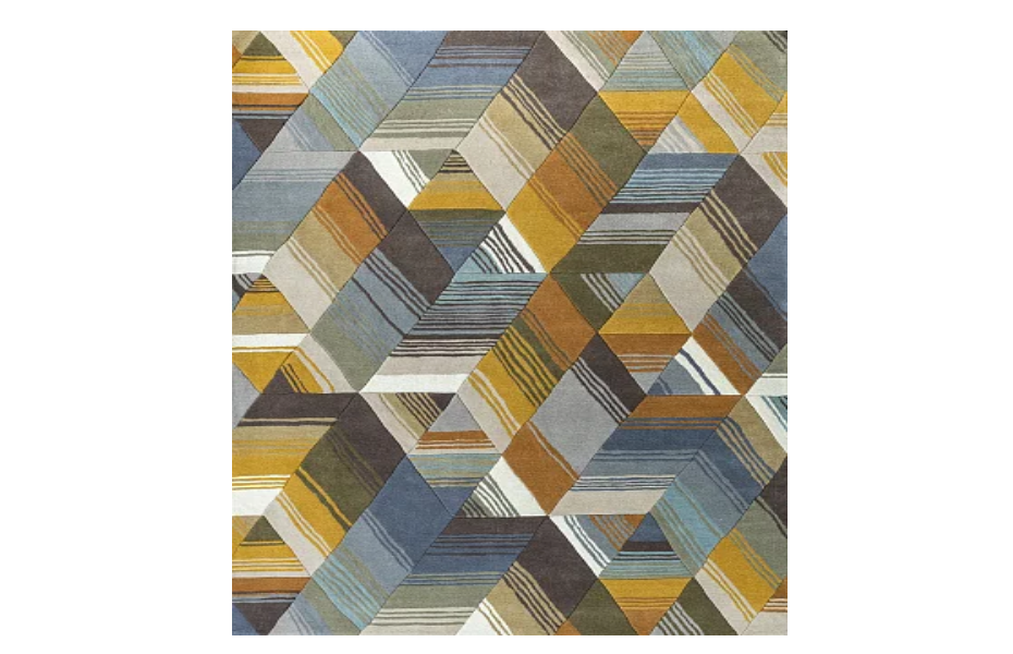Индийский ковер из шерсти «HARLEQUIN» Arccos Ochre 40206 Мир ковров