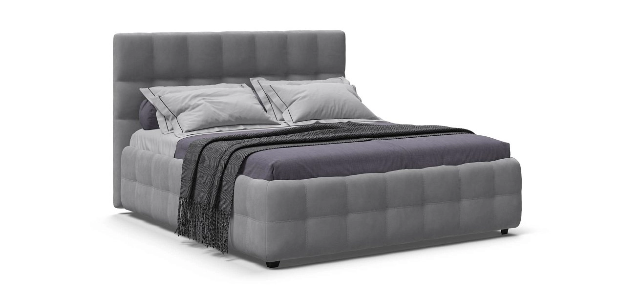 Босс Кровать+ПМ 160*200 велюр Монолит сталь Divan BOSS - ДИВАН БОСС
