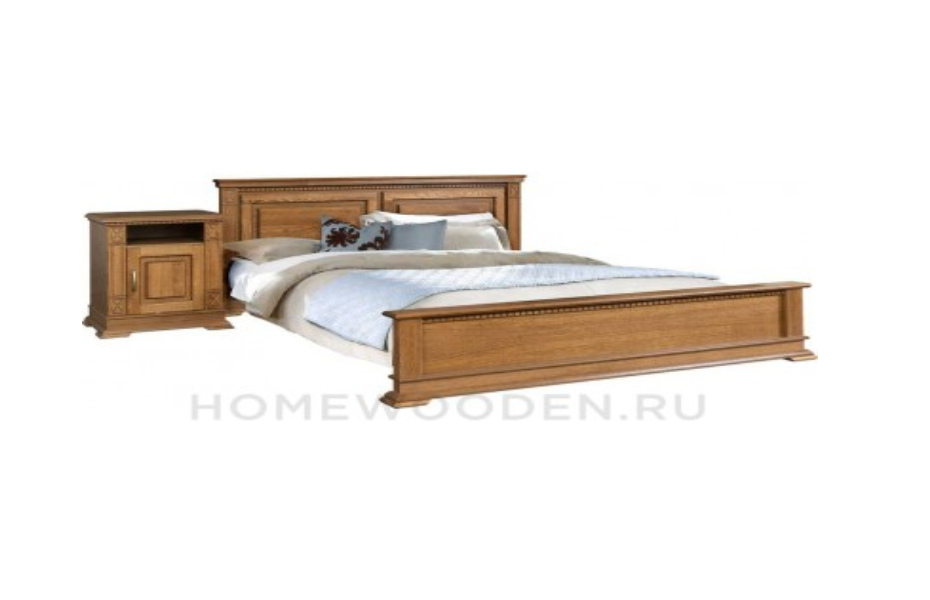 Кровать двойная Верди Люкс с низким изножьем П434.08/1м Мебель Белоруссии
