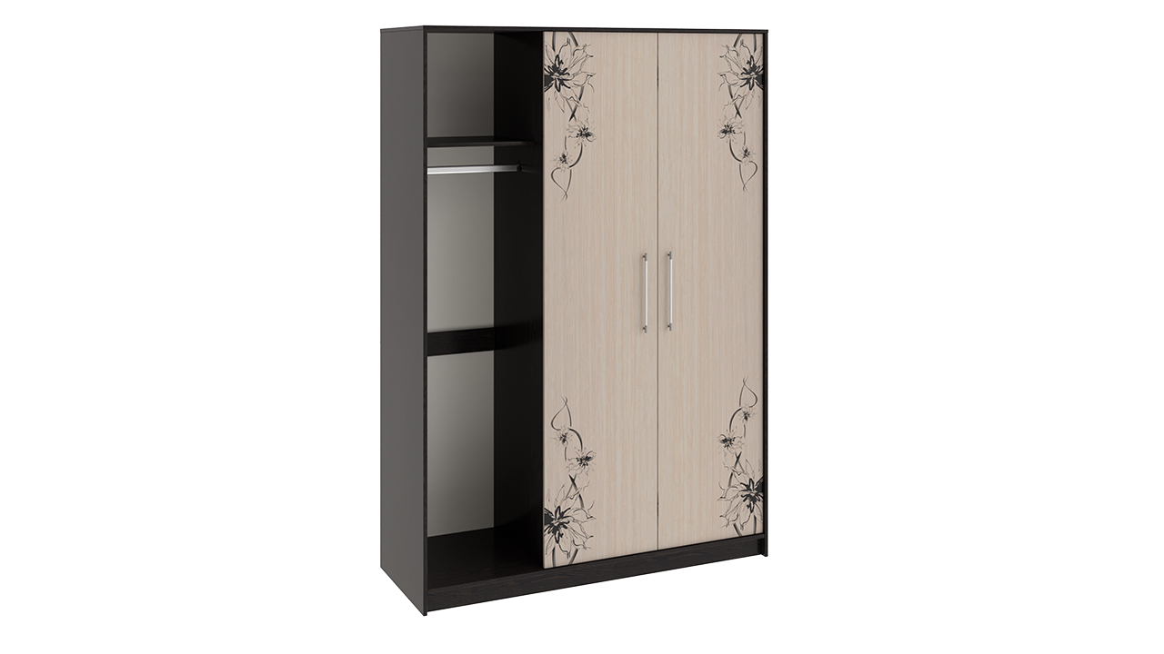 Шкаф «Бостон» (Венге Цаво, Дуб Белфорт с рисунком)