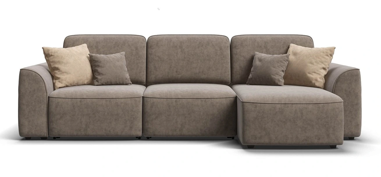  Угловой диван Кинг Велюр Роял тауп