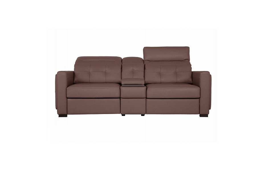 Диван Торонто 2р с баром , Коричневый, Кожа Madras Griss Home Collection