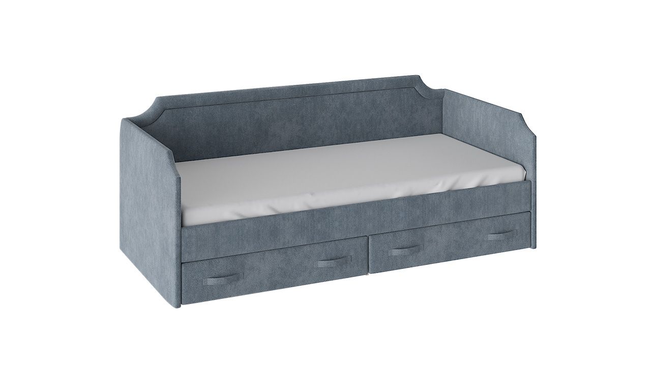 Кровать с мягкой обивкой и ящиками «Кантри» Тип 1 (900) - ТД-308.12.02