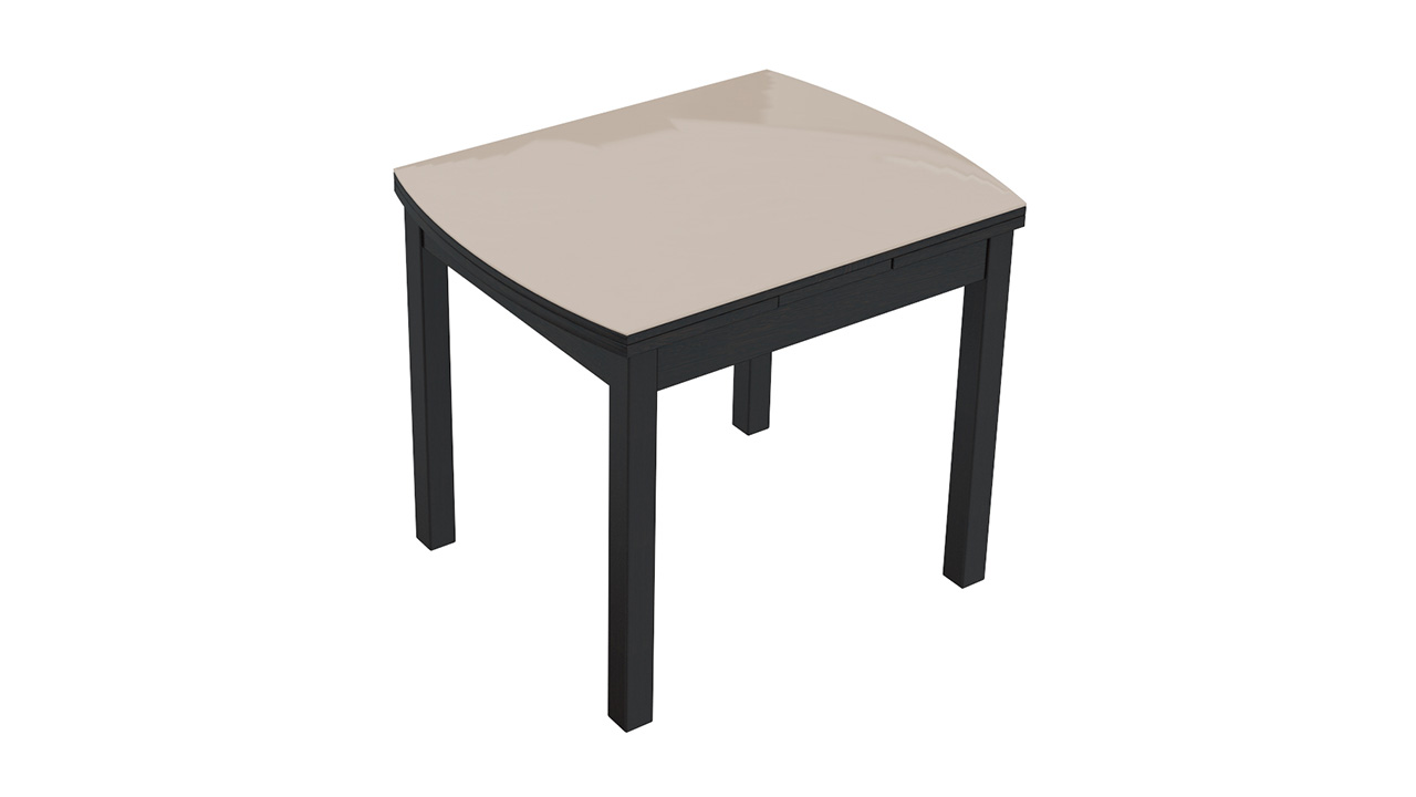 Обеденный раздвижной стол со стеклом «Тенор Т2» (Венге/дуб миланский стекло матовое)