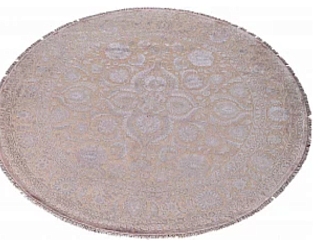 Индийский ковер из шерсти и арт-шёлка «AGRA R» AK1148-4-CRE-CRE DO 12(Round) 248 x 248 см Мир ковров