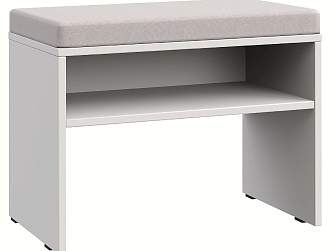 Банкетка Монреаль белый с подушкой