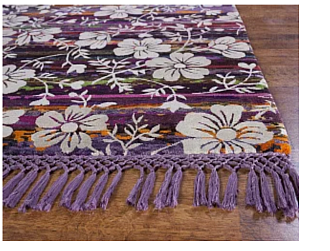 Непальский ковер из шерсти и шёлка «RUG STAR» BAISHAK WHITE SNOW-DEEP PURPLE BG 250 x 300 см Мир ковров