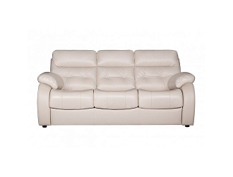 Диван Рей 3я без механизма, Белый, Кожа Supreme Natura Home Collection