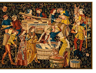 Бельгийский ковер из хлопка «FLANDERS ГОБЕЛЕН» Grapes Harvest Large 166 x 215 см Мир ковров