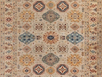 Пакистанский ковер из шерсти «KAZAK ROYAL» GRAY-GRAY(365x464) 365 x 464 см Мир ковров